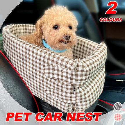 Portable Pet Console Seat for Travel Comfort Small Dog Cat Carrier Bed