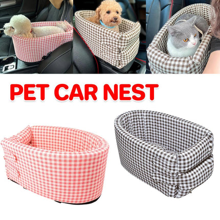 Portable Pet Console Seat for Travel Comfort Small Dog Cat Carrier Bed
