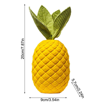 Dog Rubber Pineapple Toy Bite Molar Tooth Interactive Sound Resistant Pet Toy
