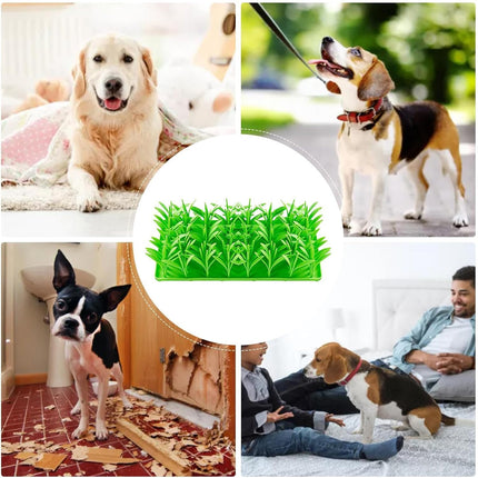 Grass Shape Silicone Slow Food Pad With Sucker For Cats Dogs Pet Feeding Pad