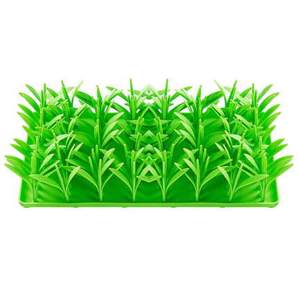 Grass Shape Silicone Slow Food Pad With Sucker For Cats Dogs Pet Feeding Pad