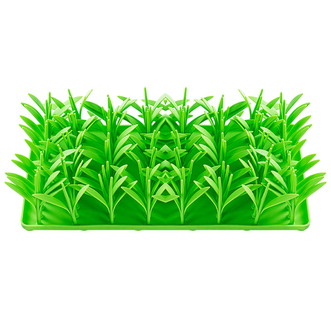 Grass Shape Silicone Slow Food Pad With Sucker For Cats Dogs Pet Feeding Pad