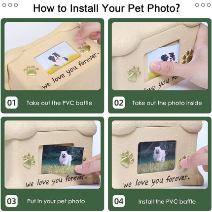 Resin Pet Urn Dog and Cat Commemorative Box Sturdy Pet Memorial Keepsake Box