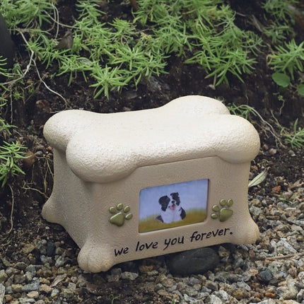 Resin Pet Urn Dog and Cat Commemorative Box Sturdy Pet Memorial Keepsake Box