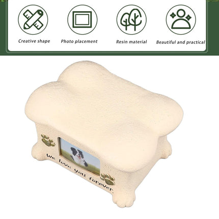 Resin Pet Urn Dog and Cat Commemorative Box Sturdy Pet Memorial Keepsake Box