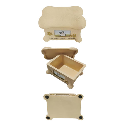 Resin Pet Urn Dog and Cat Commemorative Box Sturdy Pet Memorial Keepsake Box