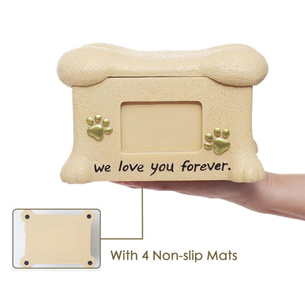Resin Pet Urn Dog and Cat Commemorative Box Sturdy Pet Memorial Keepsake Box