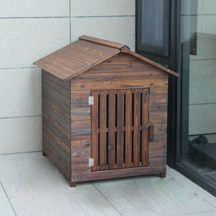 Outdoor Solid Wood Pet House Large Wooden Dog Kennel for Daily Shelter