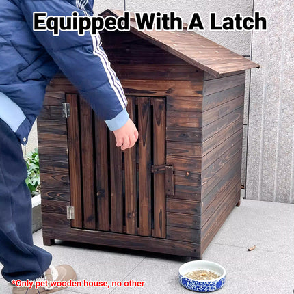 Outdoor Solid Wood Pet House Large Wooden Dog Kennel for Daily Shelter