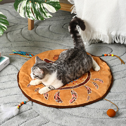 Bohemian Style Pet Bed Mat Washable Non Slip for Dogs Cats All Seasons Home Use