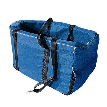 Car Pet Seat Auto Seat Center Console Dog Cat Nest Pad Removable Pet Carrier - Aimall