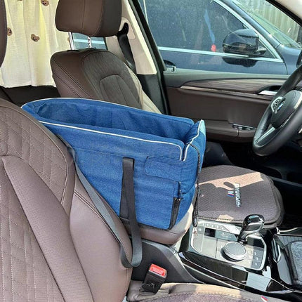Car Pet Seat Auto Seat Center Console Dog Cat Nest Pad Removable Pet Carrier - Aimall