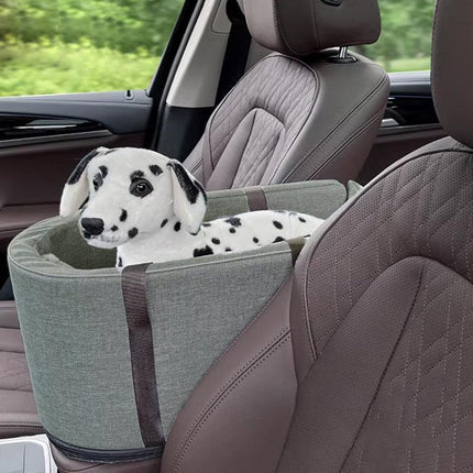 Car Pet Seat Auto Seat Center Console Dog Cat Nest Pad Removable Pet Carrier - Aimall