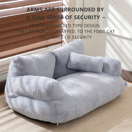 Pet Sofa Bed Cat Dog Den House Soft Sleeping Nest Indoor Kennel Rest Cushion