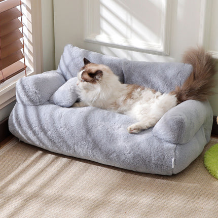 Pet Sofa Bed Cat Dog Den House Soft Sleeping Nest Indoor Kennel Rest Cushion