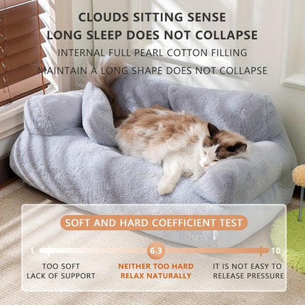 Pet Sofa Bed Cat Dog Den House Soft Sleeping Nest Indoor Kennel Rest Cushion