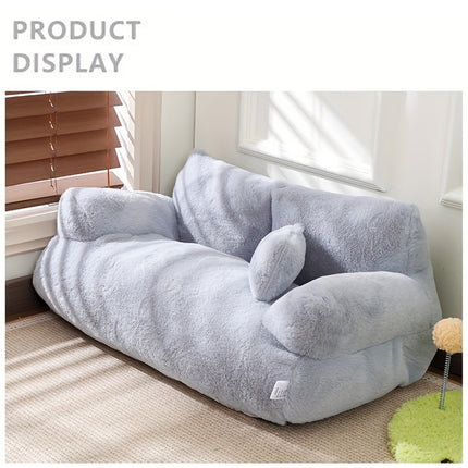 Pet Sofa Bed Cat Dog Den House Soft Sleeping Nest Indoor Kennel Rest Cushion