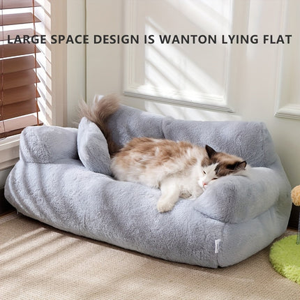Pet Sofa Bed Cat Dog Den House Soft Sleeping Nest Indoor Kennel Rest Cushion