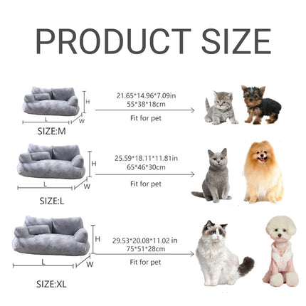 Pet Sofa Bed Cat Dog Den House Soft Sleeping Nest Indoor Kennel Rest Cushion
