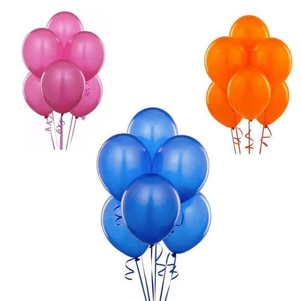 10 Pcs Multi-Coloured 10" Latex Balloons for Parties & Weddings - Aimall