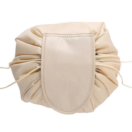 Lazy Cosmetic Bag Printing Drawstring Makeup Case Storage Bag Portable Travel Au - Aimall