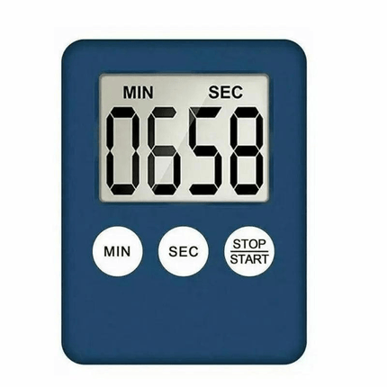 Magnetic Kitchen Lcd Digital Timer Countdown Count Down 99 Minute Dark Blue - Aimall