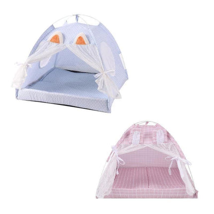 L Size Pet Dog Cat Nest Bed Tent House Puppy Cushion Warm Fluffy Portable Play - Aimall