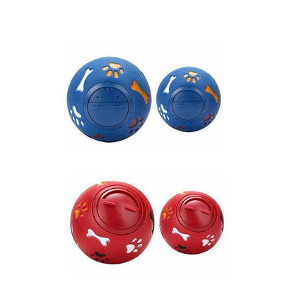 11cm Dog Pet Fun Tough-Treat Ball Tumbler Mental Food Dispenser Feeder Puzzle Toy - Aimall