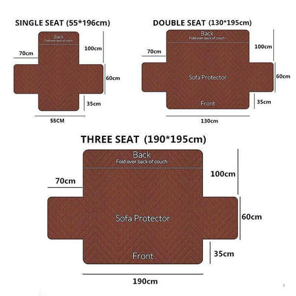 130X195cm Seater Pet Sofa Protector Cover Quilted Couch Covers Lounge Slipcover