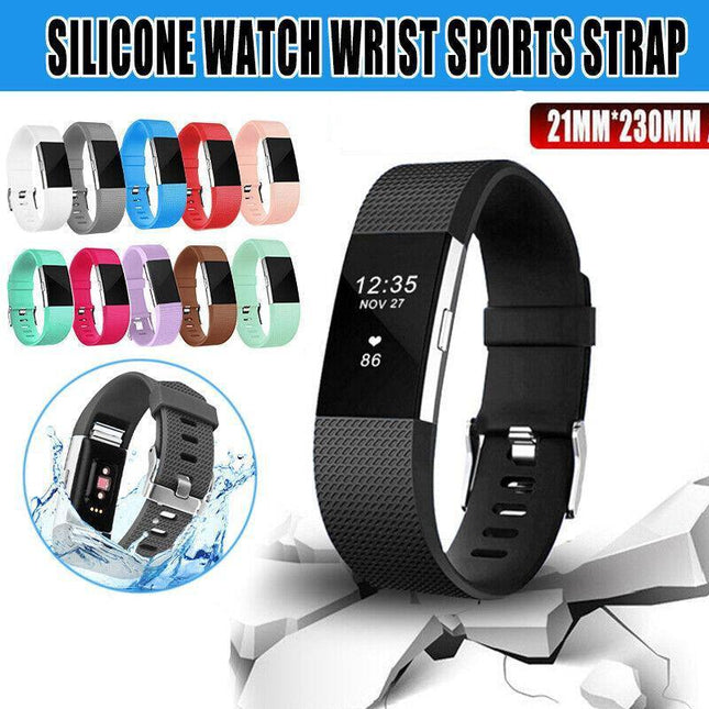 L Size Silicone Watch Wrist Sports Strap For Fitbit Charge Band Wristband Replacement - Aimall