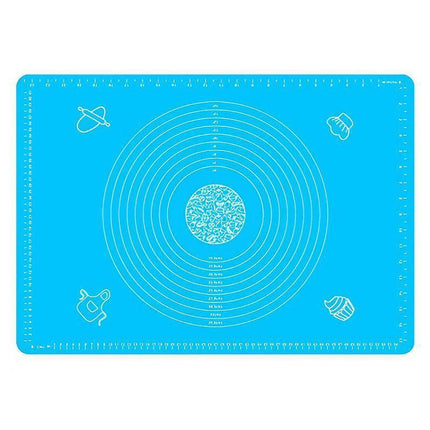 Blue Reusable Non-Stick Silicone Rolling Dough Mat Cake Pastry Baking Fondant Sheet - Aimall