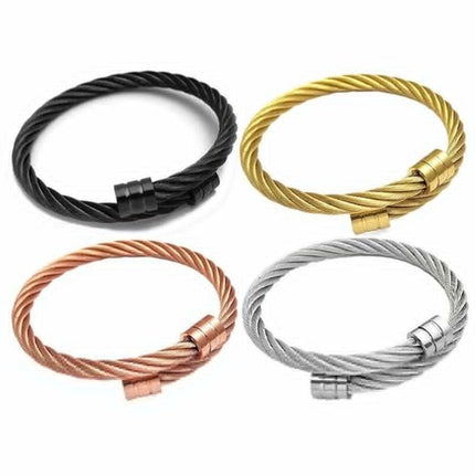 Lymph Drainage Magnetic Bracelets Crainoc Titaniumion Osimium Bangle NEW - Aimall