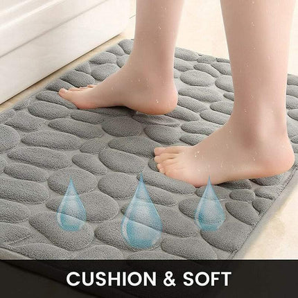 40x60CM 3D Super Absorbent Non-slip Floor Mat Quick Drying Bathroom Rug Balcony Carpet - Aimall