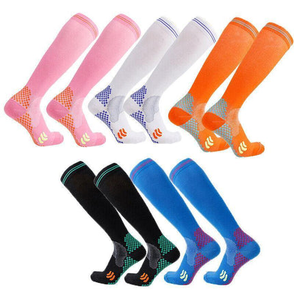 Compression Socks Miracle Copper Anti Fatigue Unisex Travel DVT Comfort 2XL - Aimall