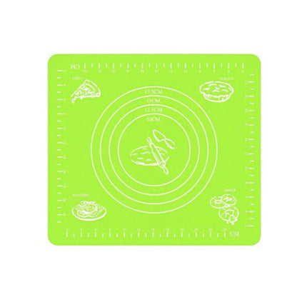 Green Reusable Non-Stick Silicone Rolling Dough Mat Cake Pastry Baking Fondant Sheet - Aimall