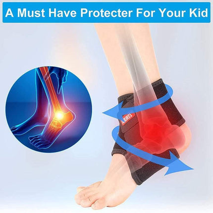 S Size AOLIKES 1Pair Support Pads Guard Kids Children Ankle Brace Wrap Protection - Aimall