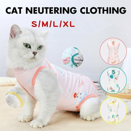 Pet Cat Postoperative Recovery Suit Pet Surgery Clothing Sterilization Weaning Yellow - Aimall