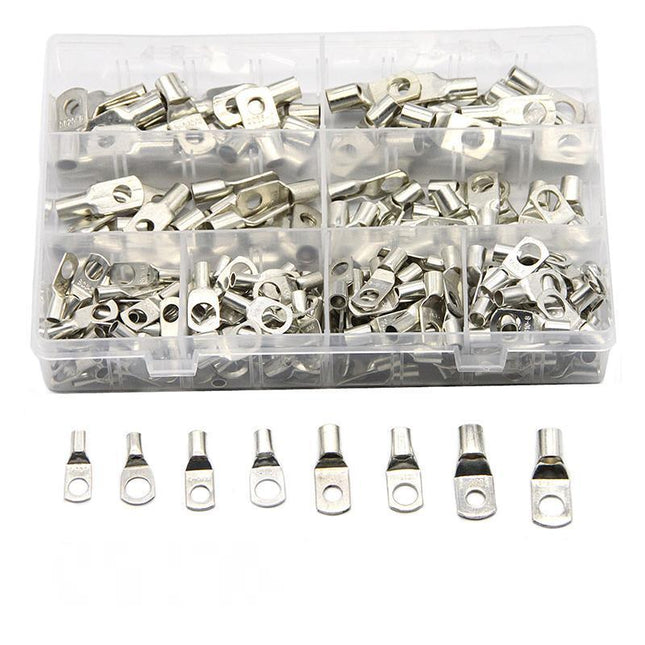 240Pcs 4WD Cable Lug Ring Battery Copper Tube Connector Kits Terminal Crimper - Aimall