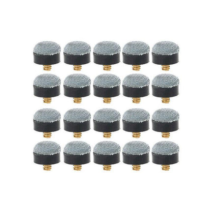 20x Commercial Quality Soft Pool Snooker Billiards CUE TIPS Screw On Type 10mm - Aimall