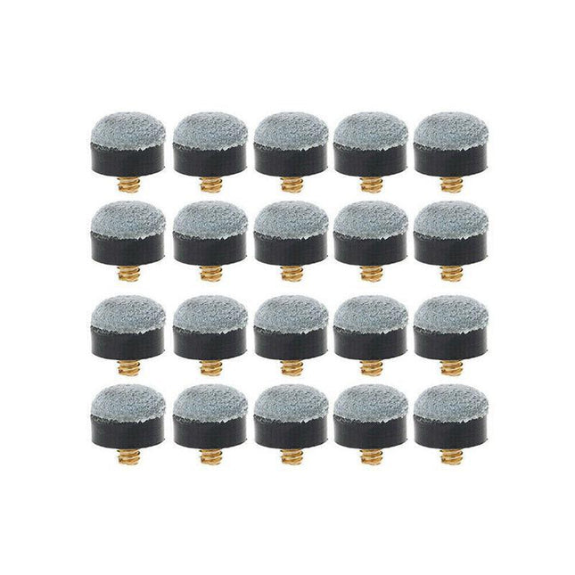 20x Commercial Quality Soft Pool Snooker Billiards CUE TIPS Screw On Type 10mm - Aimall