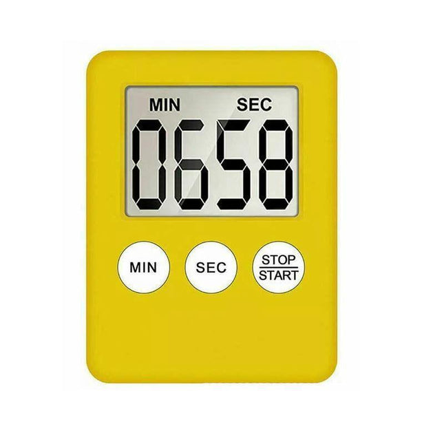 Yellow Magnetic Kitchen LCD Digital Timer Countdown Count Down 99 Minute - Aimall