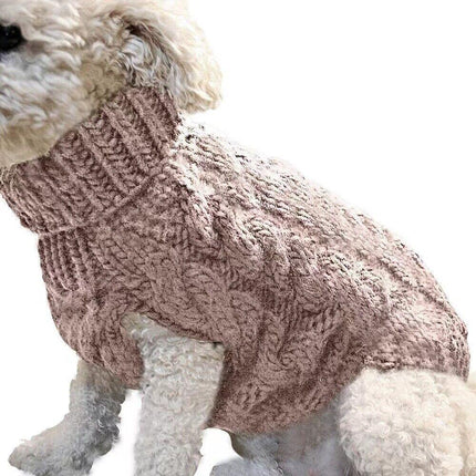 Puppy Dog Jumper Winter Warm Knitted Sweater Pet Clothes Small Dogs Coat Thermal L Size - Aimall