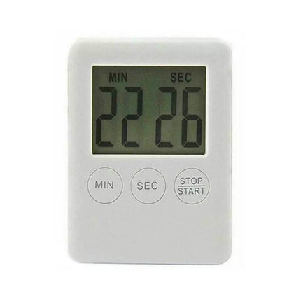 White Magnetic Kitchen LCD Digital Timer Countdown Count Down 99 Minute - Aimall