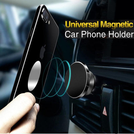 360 Degree Rotating Cell Phone Holder Car Magnetic Mount Air Vent Black Clip On - Aimall