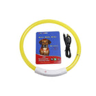 USB Rechargeable LED Dog Collar Night Glow Flashing Light Up Safety Pet Collars M Size - Aimall