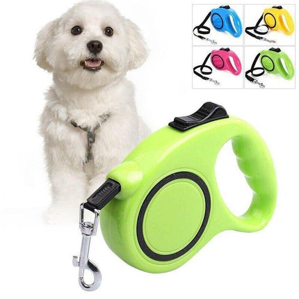 3M Retractable Dog Lead Leash Long Stong Extendable Lockable Rope Heavy Duty - Aimall