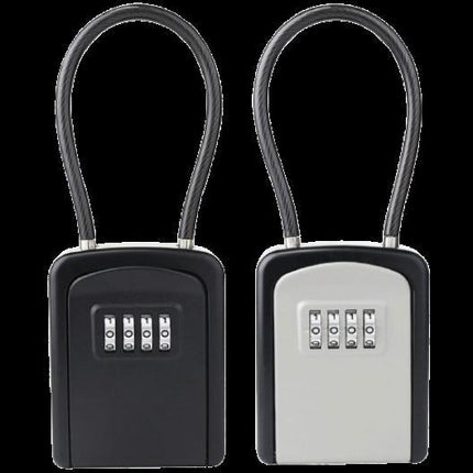 Portable Key Lock Box Hanging Combination Storage Organizer for Home Security