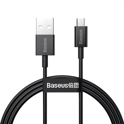 Baseus 480Mbps 2A USB Fast Charging Cable Data Wire For Micro Android Samsung 2PCS 2M - Aimall