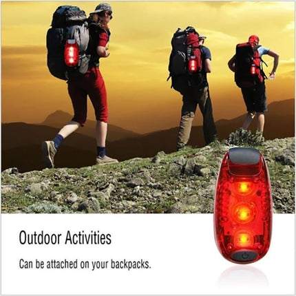 Safety Warning Lamp LED Tail Light Bicycle Cycling Back Rear Bike Helmet Running - Aimall