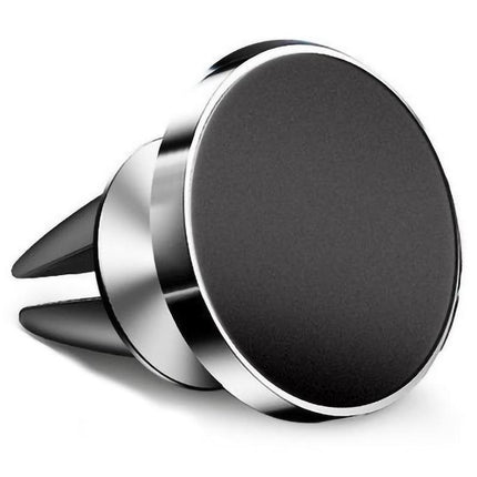 360 Degree Rotating Cell Phone Holder Car Magnetic Mount Air Vent Silver Clip On - Aimall